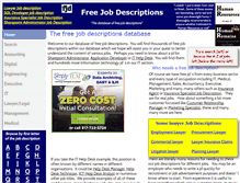 Tablet Screenshot of free-job-descriptions.com